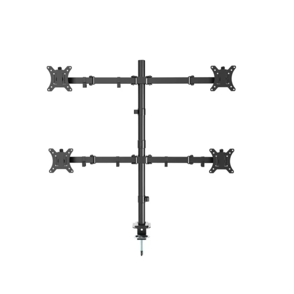 Gembird MA-D4-01 Adjustable desk 4-display mounting arm (rotate, tilt, swivel), 13”-32”, up to 10kg per screen