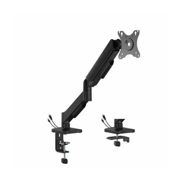 Gembird MA-DA1U-01 Adjustable desk display mounting arm with USB ports, 17”-32”, black