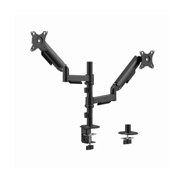 Gembird MA-DA2P-02 Adjustable desk 2-display mounting arm, 17”-32”, black