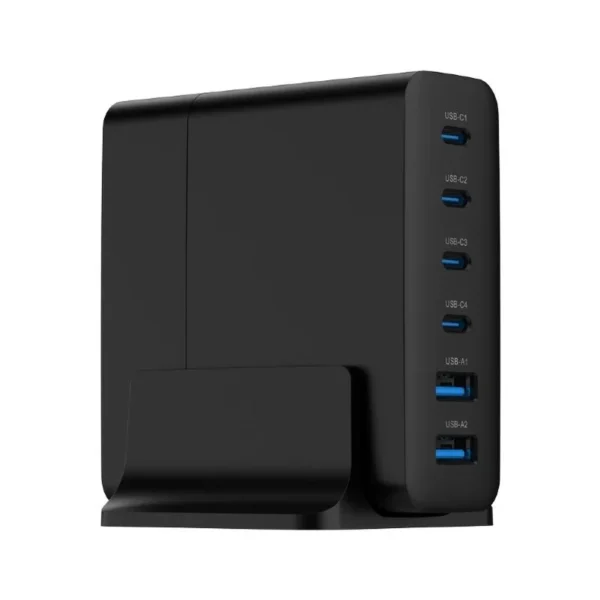 Gembird TA-UC-2A4C-PD75-01-BK mobile device charger Universal Black AC Fast charging Indoor