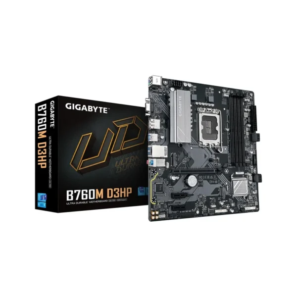 GIGABYTE B760M D3HP Motherboard - Intel Core 14th Gen CPUs, 4+1+1 Phases VRM, up to 5600MHz DDR5, 2xPCIe 4.0 M.2, GbE LAN, USB 3.2 Gen 1