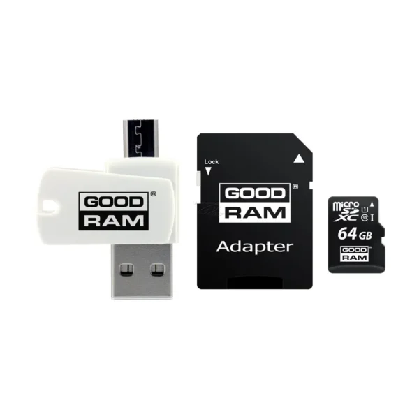 Goodram All in one M1A4-0640R12 memory card 64 GB MicroSDXC Class 10 UHS-I + The card reader