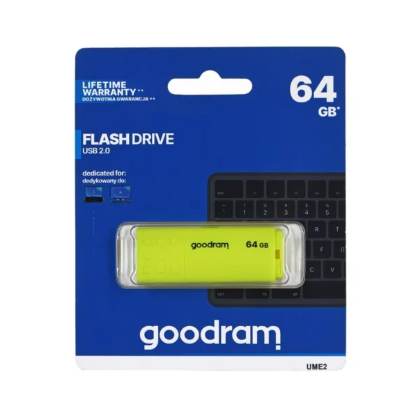 Goodram UME2-0640Y0R1 USB flash drive 64 GB USB Type-A 2.0 Yellow