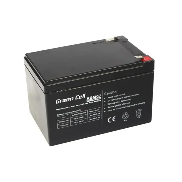 GREEN CELL GEL BATTERY AGM07 12V 12AH