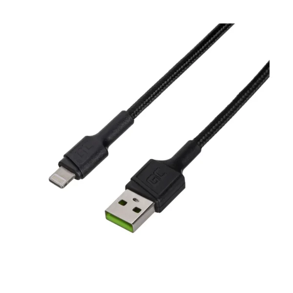 Green Cell KABGC24 lightning cable 0.3 m Black