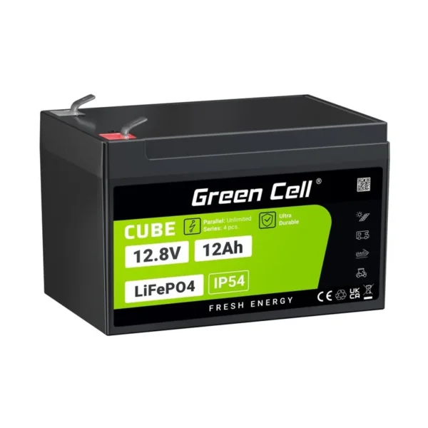 Green Cell LFPGC12V12AH UPS battery Lithium Iron Phosphate (LiFePO4) 12.8 V 12 Ah