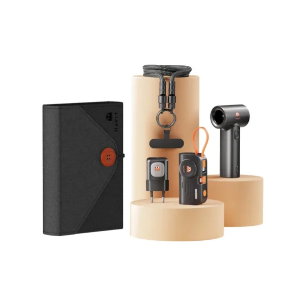 Havit STK011 EU Travel Set - set (travel charger + power bank + USB-C cable + hand fan)