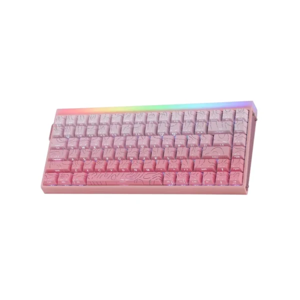 HERO84 HE PINK+Gradient+Contour Dragon King RGB AULA gasket keyboard