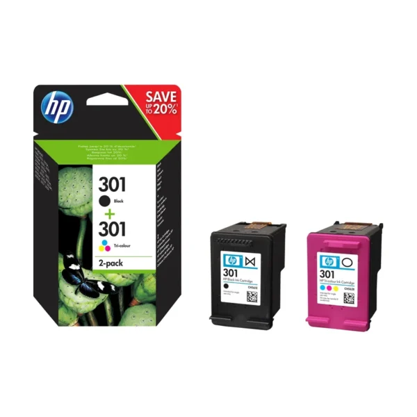 HP 301 2-pack Black/Tri-color Original Ink Cartridges
