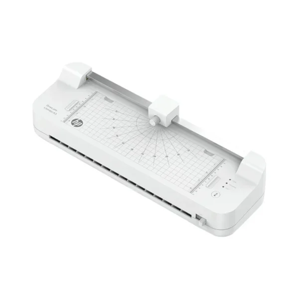 HP ONELAM COMBO A3 laminator, Warm, integrated trimmer, corner rounder, 40 cm/min speed + 15 pouches: 3xA4, 4xA5, 4xA6, 4xB-CARD, White