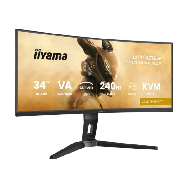 iiyama G-MASTER GCB3486WQSCP-B1 computer monitor 86.4 cm (34") 3440 x 1440 pixels UltraWide Quad HD Black