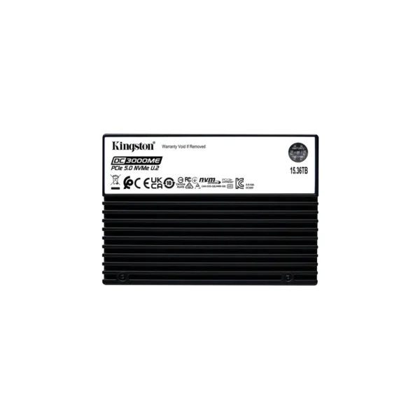 Kingston Technology 15.36TB DC3000ME U.2 PCIe 5.0 NVMe TCG Opal Enterprise SSD