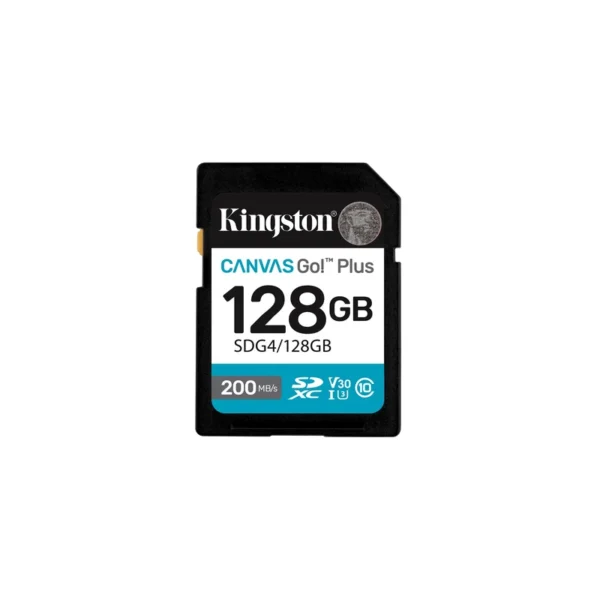 Kingston Technology Canvas Go! Plus 128GB SDXC Canvas Go Plus Gen4 200MB/s C10 UHS-I U3 V30