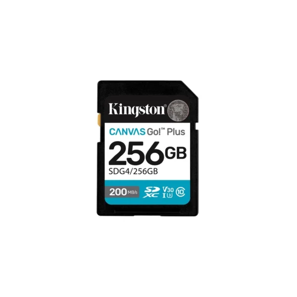 Kingston Technology Canvas Go! Plus 256GB SDXC Canvas Go Plus Gen4 200MB/s C10 UHS-I U3 V30