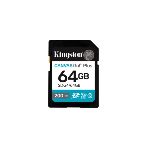 Kingston Technology Canvas Go! Plus 64GB SDXC Canvas Go Plus Gen4 200MB/s C10 UHS-I U3 V30