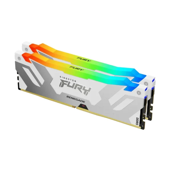 Kingston Technology FURY 32GB 6000MT/s DDR5 CL32 DIMM (Kit of 2) Renegade RGB White XMP