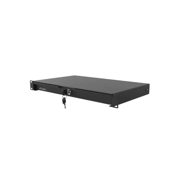 Lanberg 19" Rack Cabinet Drawer 1U 270 mm Black (1U/483 × 270 mm, Load Capacity up to 30 kg)