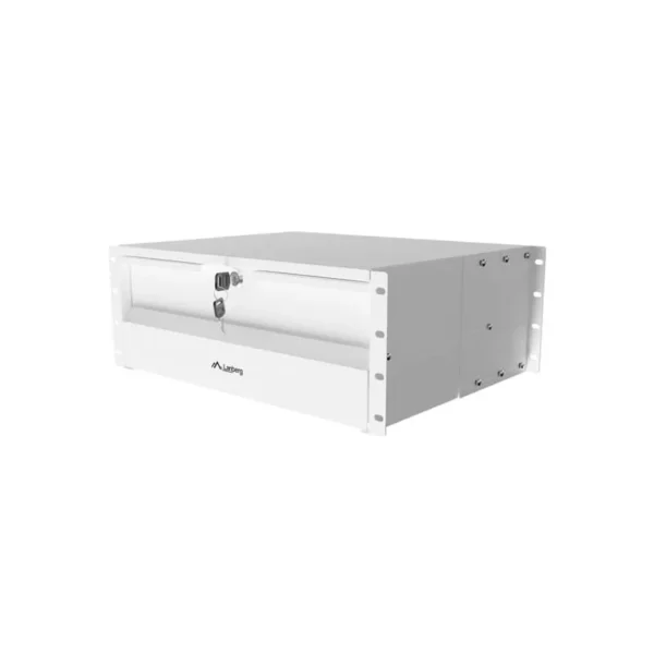 Lanberg 19" Rack Cabinet Drawer 4U 360 mm Grey (4U/483 × 360 mm, Load Capacity up to 90 kg, 4-Point Mounting)