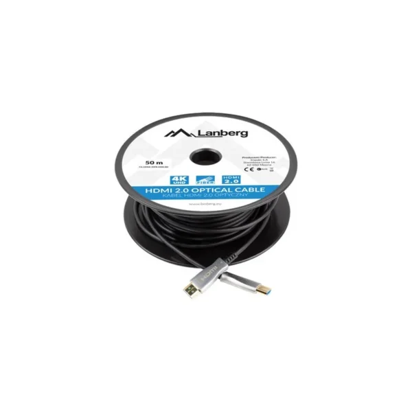 Lanberg CA-HDMI-20FB-0500-BK optical cable HDMI M/M 50m v2.0 4K AOC