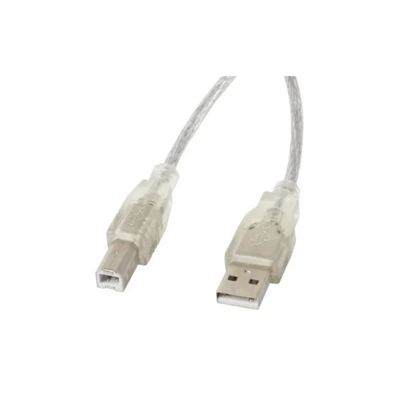 Lanberg CA-USBA-12CC-0030-TR USB cable USB 2.0 3 m USB B Transparent