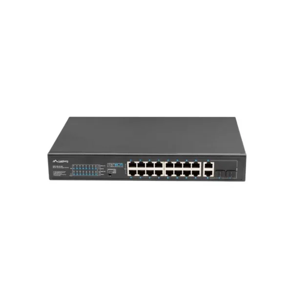 Lanberg Switch rack 19" POE+ 16x 100MB /2X COMBO GIGABIT ETHERNET 250W
