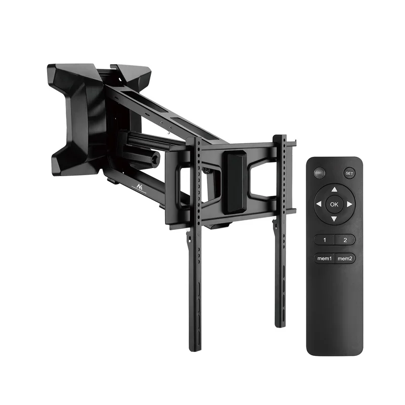 Maclean MC-891 Electric TV Wall Mount Bracket with Remote Control Height Adjustment 37'' - 70" max. VESA 600x400 up to 35kg Above Fireplace Mount Sturdy