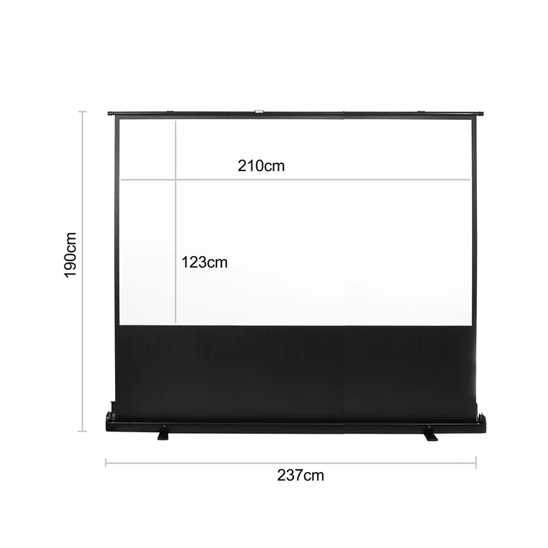 Maclean MC-964 portable projection screen, compact, floor, 100", 16:9