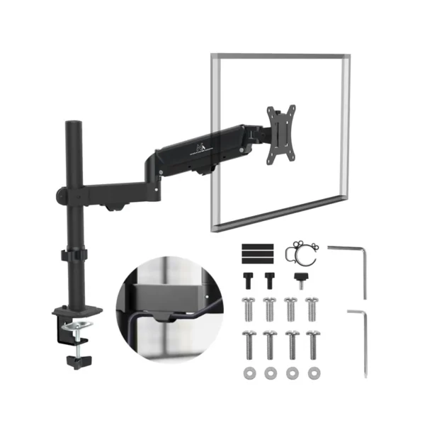 Maclean monitor mount, gas spring, 17"-32", 2-10kg, black, MC-135