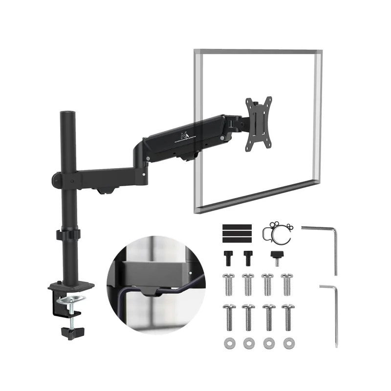 Maclean monitor mount, gas spring, 17"-32", 2-10kg, black, MC-135