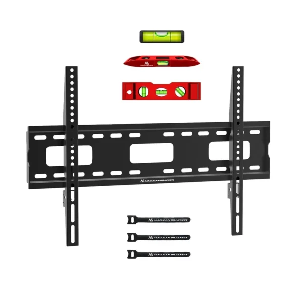 Maclean TV MC-419 Wall Mount Bracket 32"-100" VESA 600x400 45kg Tilting Universal Adjustable Spirit Level Accessories Flat Heavy Duty