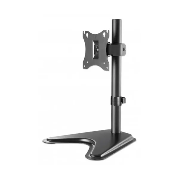 Manhattan Desk Mount for TV & Monitors, Stand Assembly, Tilt/Swivel/Rotation, For screens 10" to 27", VESA compatibility: 75x75 and 100x100mm - check the dimensions of the four mounting holes on back of screen to ensure it fits, Max 7kg, Black, Bracket