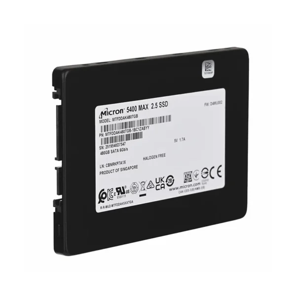 Micron 5400 MAX 480 GB 2.5" Serial ATA III 3D TLC NAND