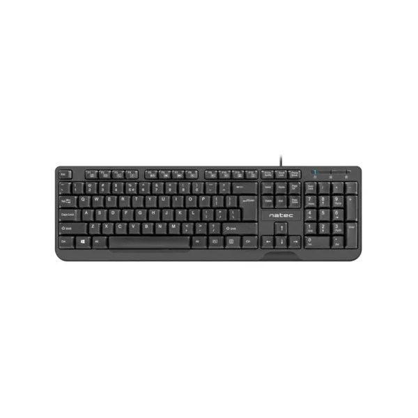 NATEC KEYBOARD TROUT SLIM USB, US LAYOUT, BLACK