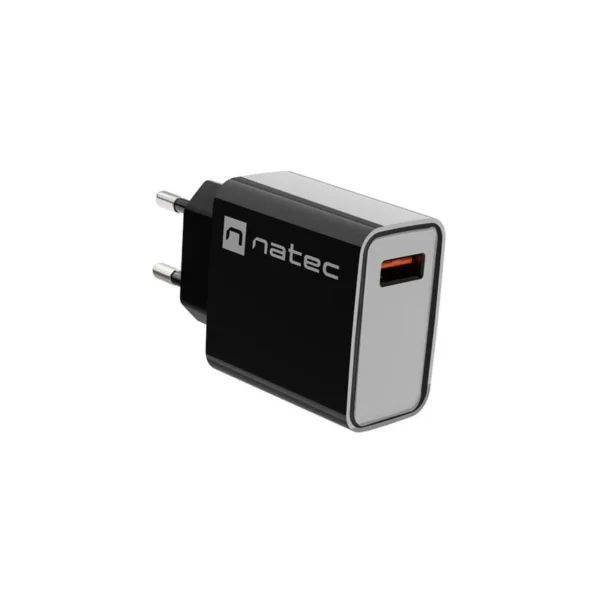 NATEC MAINS CHARGER RIBERA USB-A 18W BLACK