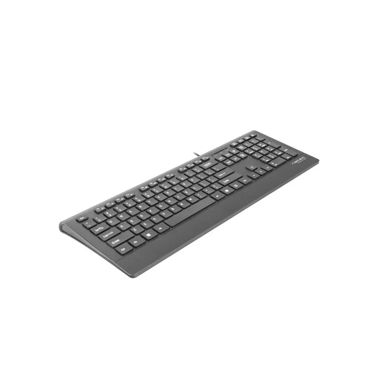 Natec Multimedia Keyboard BARRACUDA slim USB, US layout, black