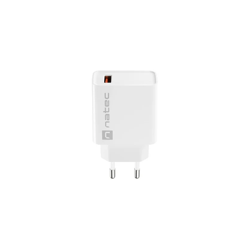 NATEC NETWORK CHARGER RIBERA USB-A 18W WHITE