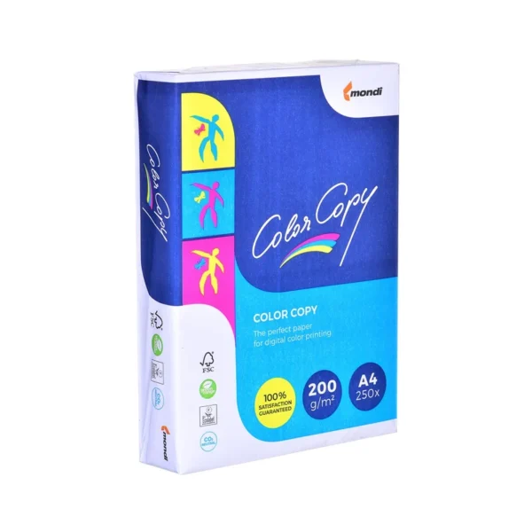 Paper copier office Mondi Color Copy 8687A20 (A4; 200g/m2; 250 sheets; white paper; satin)