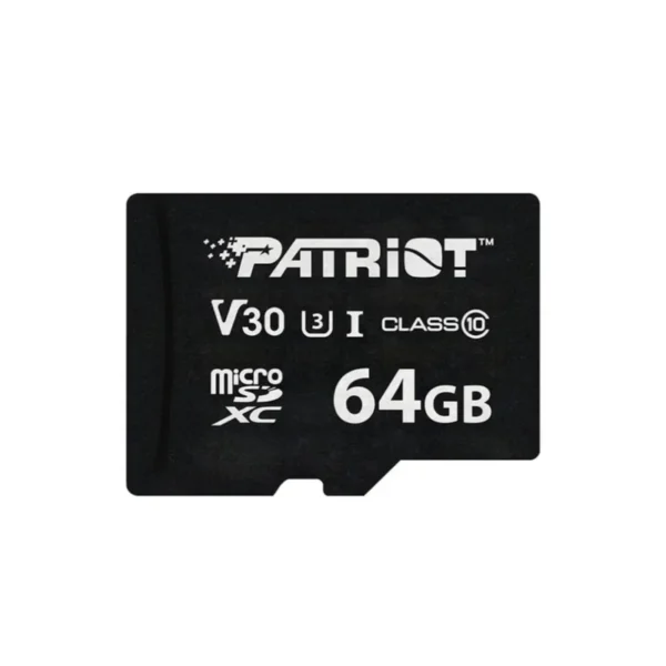 Patriot VX Series 64GB MicroSDXC V30 Class 10 UHS-I U3 4K UHD Memory Card PSF64GVX31MCX