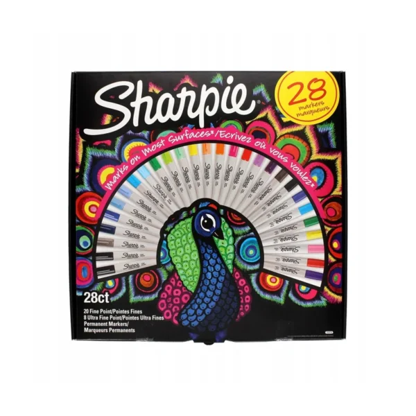 Permanent Marker Set Sharpie - 28 colors Peacock