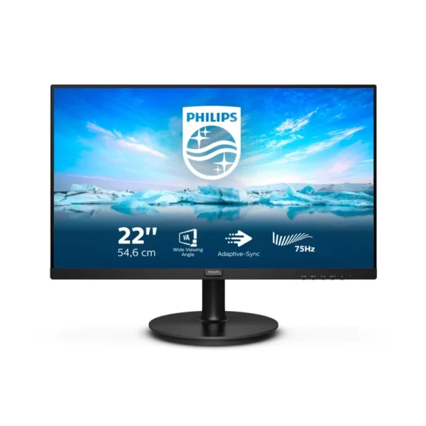 Philips V Line 222V8LA/00 computer monitor 54.6 cm (21.5") 1920 x 1080 pixels Full HD LCD Black