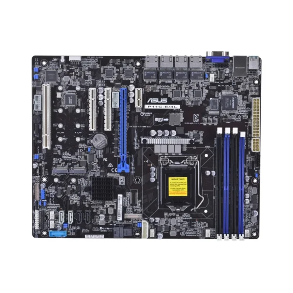 Płyta Serwerowa ASUS P11C-E/4L Xeon® E-21XXX (95W), C246, 4xDIMM, 4 Intel i210AT+1Mgt LAN, 8 SATA, 2 M.2, 1 PCIe x16+ 2 PCIe x8+1 PCI, 2+2 U3.1, ATX