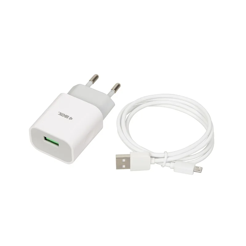 Power charger iBOX C-41 USB 2A 1 USB port microUSB cable White