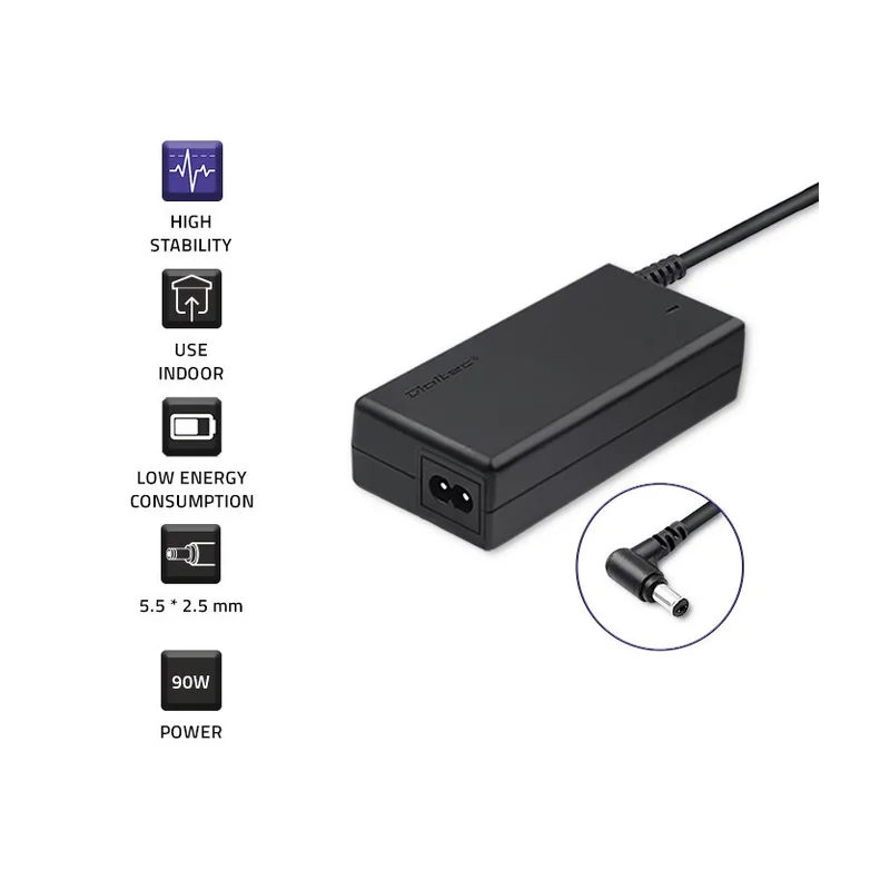 Qoltec 50076.90W power adapter/inverter Indoor Black