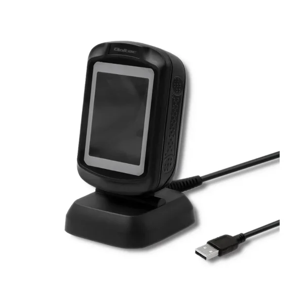 Qoltec 50864 Desktop QR & Barcode Scanner | USB