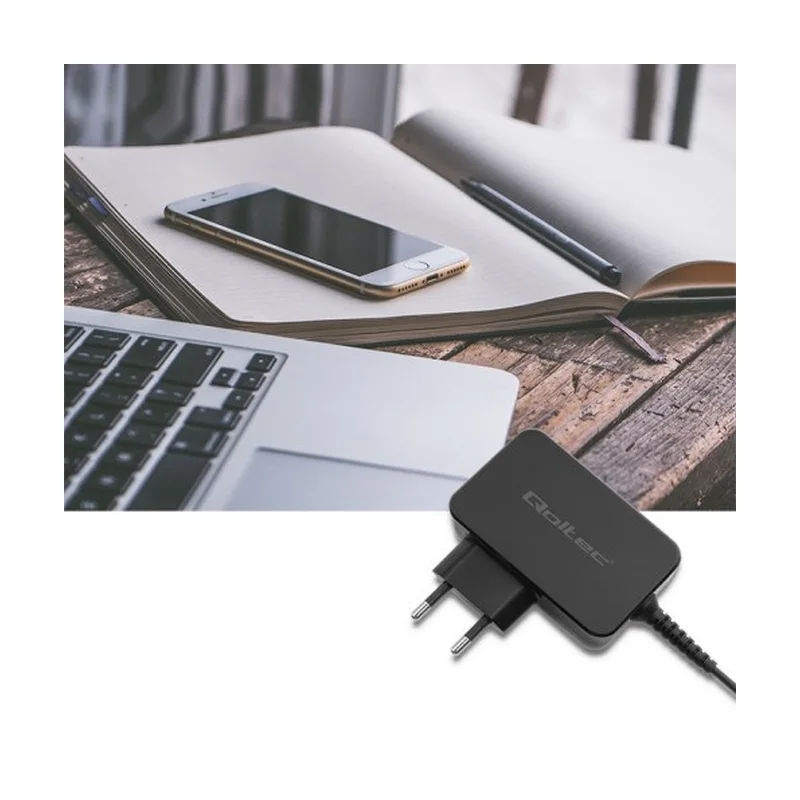 Qoltec 51024 mobile device charger Universal Black AC Fast charging Indoor