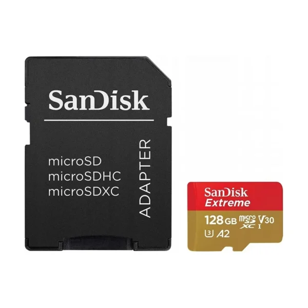 SanDisk Extreme 128 GB MicroSDXC UHS-I Class 10 + adapter