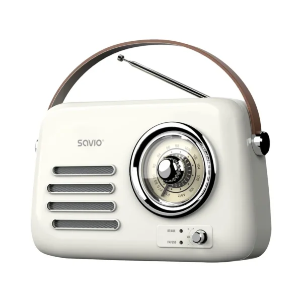 SAVIO RS-02 Portable Radio, white