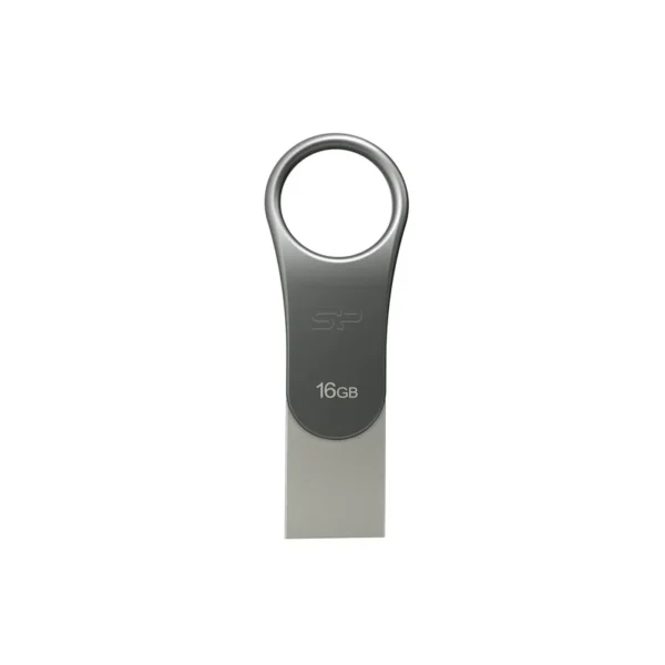 Silicon Power Mobile C80 USB flash drive 16 GB USB Type-A / USB Type-C 3.0 (3.1 Gen 1) Titanium