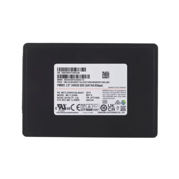 SSD Samsung PM893 240GB SATA 2.5" MZ7L3240HCHQ-00A07 (DWPD 1)