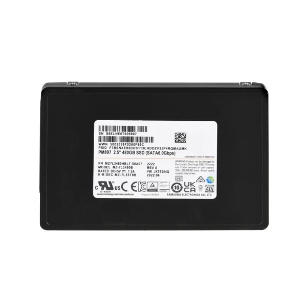 SSD Samsung PM897 480GB SATA 2.5" MZ7L3480HBLT-00A07 (DWPD 3)